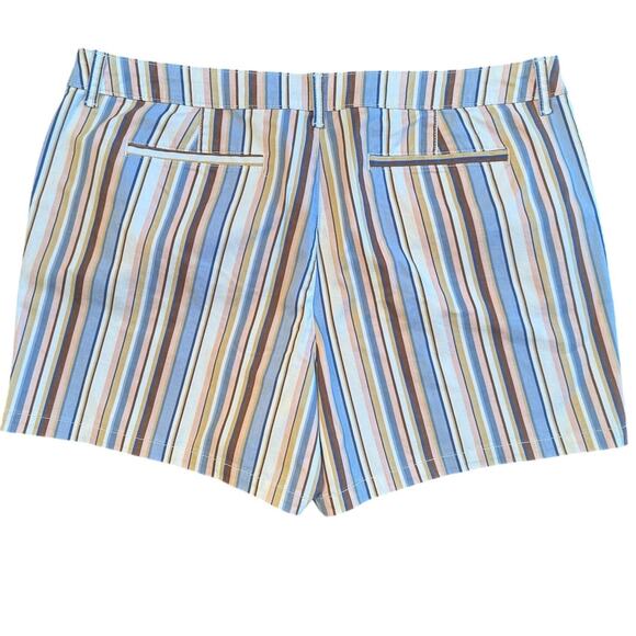 a.n.a NWT A New Approach Women's SZ 18 Mid-Rise Midi Shorts Stripe 5" Inseam - Picture 3 of 10